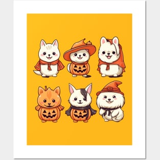 Six kawaii dogs Posters and Art